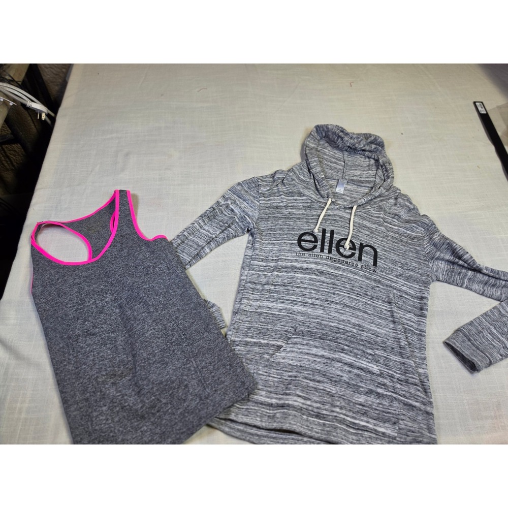 Alternative Earth Ellen DeGeneres Show Hoodie and Tank Top Set Grey Space Dye S